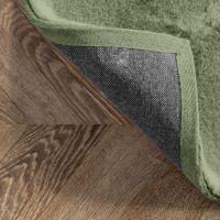 Kusový koberec RABBIT - olivově zelený - imitace králičí kožešiny