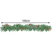 Dekorační vánoční girlanda 1m - šišky a plody