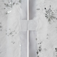 Podložka na vánoční stromeček 120 cm - Vločky - bílá/stříbrná