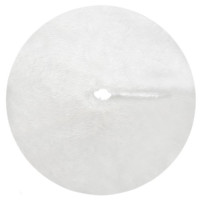 Podložka na vánoční stromeček 78 cm - imitace kožešiny - bílá