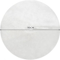 Podložka na vánoční stromeček 90 cm - imitace kožešiny - bílá