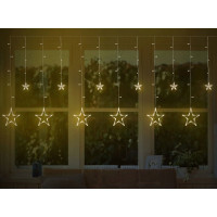 Vánoční svítící řetěz - hvězdy - 92 LED - 250x110 cm