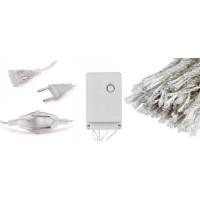 Vánoční svítící 300 LED závěs 3x3m - bílý teplý