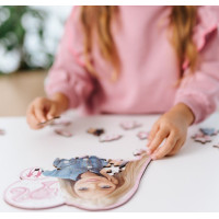 TREFL Wood Craft Junior puzzle Krásná Barbie 50 dílků