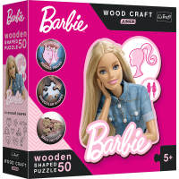 TREFL Wood Craft Junior puzzle Krásná Barbie 50 dílků