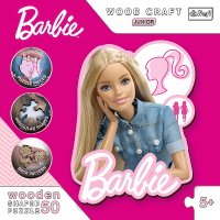 TREFL Wood Craft Junior puzzle Krásná Barbie 50 dílků