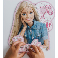 TREFL Wood Craft Junior puzzle Krásná Barbie 50 dílků