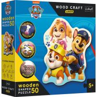 TREFL Wood Craft Junior puzzle Tlapková patrola 50 dílků