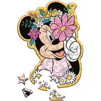 TREFL Wood Craft Junior puzzle Ve světě Minnie Mouse 50 dílků