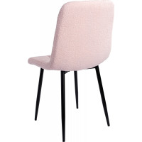 Jídelní židle DENVER TEDDY bouclé - růžová
