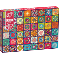 CHERRY PAZZI Puzzle Čtverce s ornamenty 1000 dílků