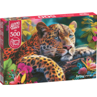 CHERRY PAZZI Puzzle Ležící leopard 500 dílků