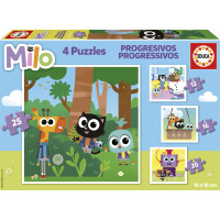 EDUCA Puzzle Milo 4v1 (12,16,20,25 dílků)