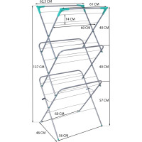 Sušák na prádlo ARAL - šedý/zelený