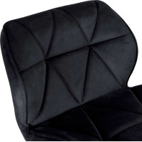 Barová židle GRAPPO VELVET - černá