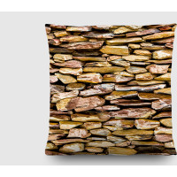 Dekorační polštář - Hnědé kameny - 45x45 cm