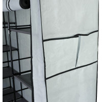Textilní skříň s policemi OLENA - světle šedá