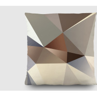 Dekorační polštář - 3D trojúhelníky - 45x45 cm