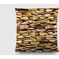 Dekorační polštář - Hnědé kameny - 45x45 cm