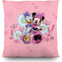 Dětský polštářek DISNEY - Minnie a Daisy v květinách 40x40 cm