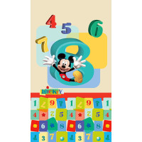 Dětský závěs DISNEY - Mickey a čísla - 140x245 cm