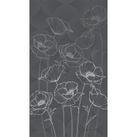 Designový závěs - Šedé květy - 140x245 cm