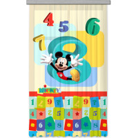 Dětský závěs DISNEY - Mickey a čísla - 140x245 cm