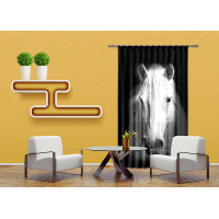 Designový závěs - Bílý kůň - 140x245 cm