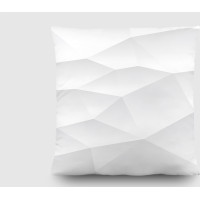 Dekorační polštář - Bílá 3D abstrakce - 45x45 cm