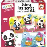 EDUCA Baby vkládačka Panda Bimba a kamarádi 6x3 dílky