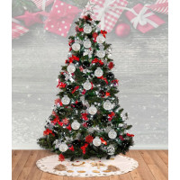 Vánoční baňky na stromeček - 5 druhů - 30 ks - 8 cm - průhledné