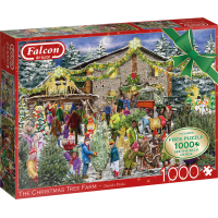 FALCON Puzzle Farma s vánočními stromky 2x1000 dílků