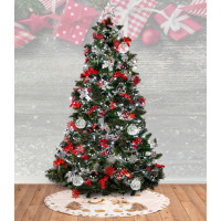 Vánoční baňky na stromeček - 5 druhů - 30 ks - 8 cm - stříbrné - průhledné