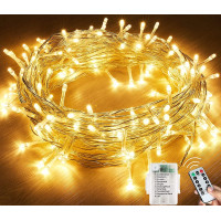 Vánoční LED osvětlení s dálkovým ovládáním 100 diod - 10 m - teplá bílá