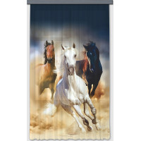 Designový závěs - Běžící koně - 140x245 cm