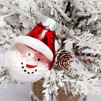Vánoční závěsné baňky na stromeček - 19 druhů - 78 ks - červené/bílé