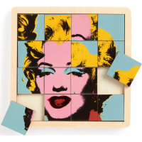 GALISON Posuvné dřevěné puzzle Andy Warhol: Marilyn 2v1 (16 dílků)