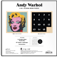 GALISON Posuvné dřevěné puzzle Andy Warhol: Marilyn 2v1 (16 dílků)