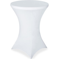 Elastický návlek na koktejlový stolek 80 cm - bílý