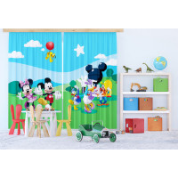 Dětský závěs DISNEY - Mickeyho klubík - 280x245 cm