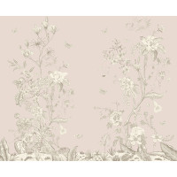 Designový závěs - Pastelové květy - 280x245 cm