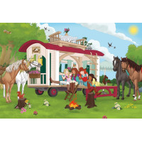 SCHMIDT Puzzle Schleich Táborák u karavanu 100 dílků + figurka Schleich