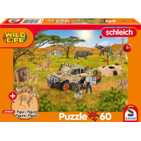 SCHMIDT Puzzle Schleich V Savaně 60 dílků + figurka Schleich