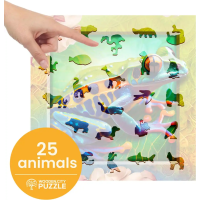 WOODEN CITY Dřevěné puzzle Barevná žabka 250 dílků EKO