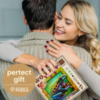 WOODEN CITY Dřevěné puzzle Barevná žabka 250 dílků EKO