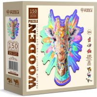 WOODEN CITY Dřevěné puzzle Elegantní žirafa 150 dílků EKO
