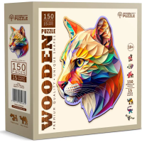 WOODEN CITY Dřevěné puzzle Barevná puma 150 dílků EKO