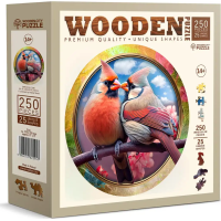 WOODEN CITY Dřevěné puzzle Zamilovaní ptáci 250 dílků EKO
