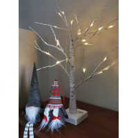 Vánoční LED březový stromek - 60 cm - 24 LED