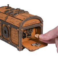 WOODEN CITY 3D dřevěné puzzle Escape room: Truhla s pokladem 165 dílků